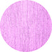 Round Abstract Pink Contemporary Rug, con1742pnk