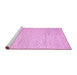 Sideview of Machine Washable Abstract Pink Contemporary Rug, wshcon1743pnk