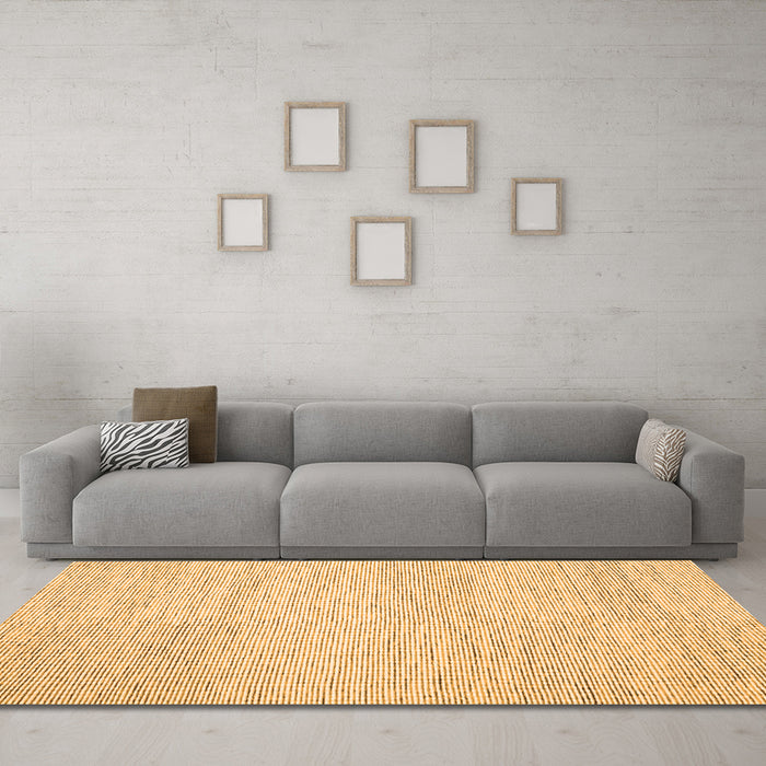 Machine Washable Abstract Orange Contemporary Area Rugs in a Living Room, wshcon1743org