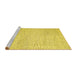 Sideview of Machine Washable Abstract Yellow Contemporary Rug, wshcon1743yw