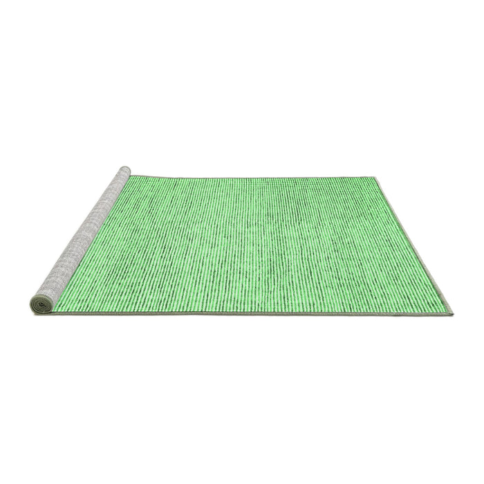 Sideview of Machine Washable Abstract Emerald Green Contemporary Area Rugs, wshcon1743emgrn