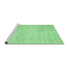 Sideview of Machine Washable Abstract Emerald Green Contemporary Area Rugs, wshcon1743emgrn