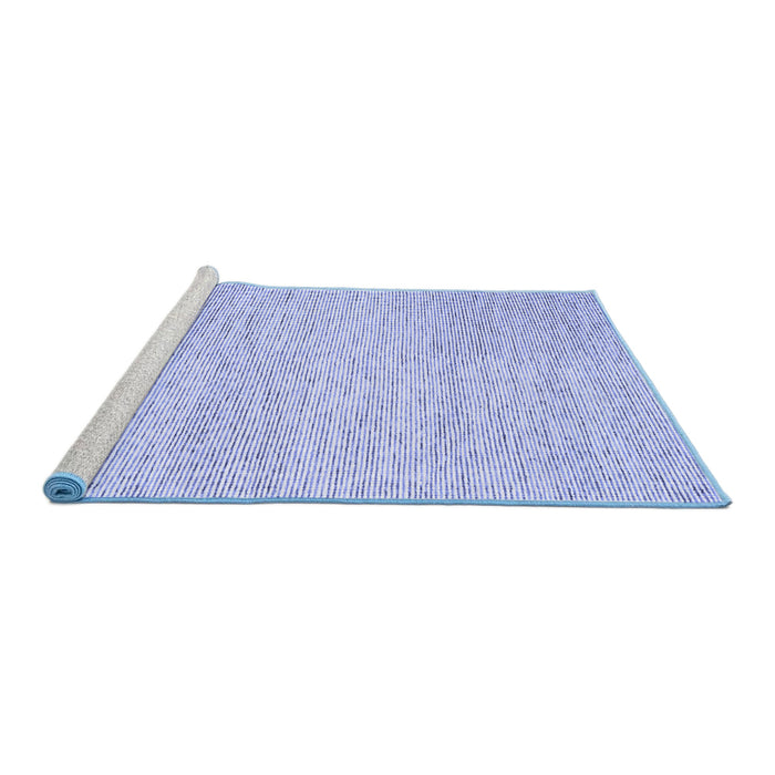 Sideview of Machine Washable Abstract Blue Contemporary Rug, wshcon1743blu