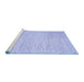 Sideview of Machine Washable Abstract Blue Contemporary Rug, wshcon1743blu