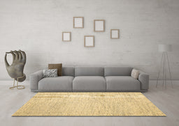Machine Washable Abstract Brown Contemporary Rug in a Living Room,, wshcon1743brn