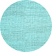 Round Machine Washable Abstract Light Blue Contemporary Rug, wshcon1743lblu