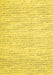 Abstract Yellow Contemporary Rug, con1744yw