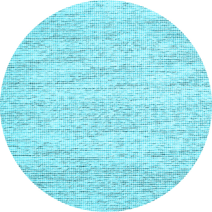 Round Abstract Light Blue Contemporary Rug, con1744lblu