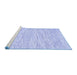 Sideview of Machine Washable Abstract Blue Contemporary Rug, wshcon1744blu