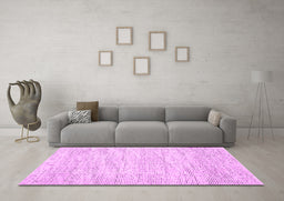 Machine Washable Abstract Pink Contemporary Rug in a Living Room, wshcon1744pnk