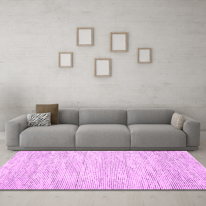 Machine Washable Abstract Pink Contemporary Rug in a Living Room, wshcon1744pnk