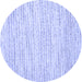 Round Abstract Blue Contemporary Rug, con1744blu