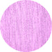 Round Abstract Pink Contemporary Rug, con1744pnk