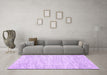 Machine Washable Abstract Purple Contemporary Area Rugs in a Living Room, wshcon1744pur