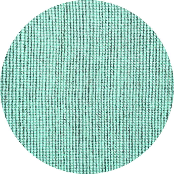 Round Machine Washable Abstract Turquoise Contemporary Area Rugs, wshcon1745turq