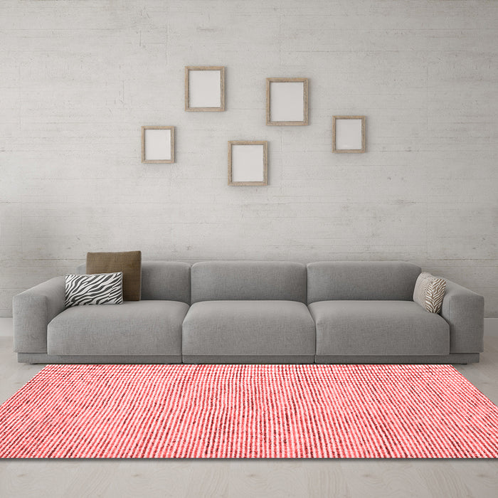 Contemporary Red Washable Rugs