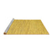 Sideview of Machine Washable Abstract Yellow Contemporary Rug, wshcon1745yw