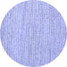 Round Abstract Blue Contemporary Rug, con1745blu