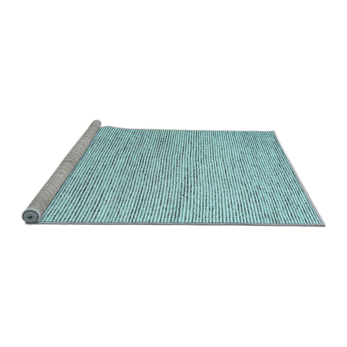 Sideview of Machine Washable Abstract Light Blue Contemporary Rug, wshcon1745lblu