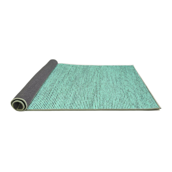 Sideview of Abstract Turquoise Contemporary Rug, con1745turq