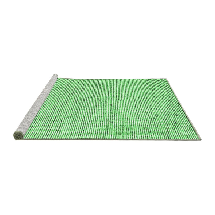 Sideview of Machine Washable Abstract Emerald Green Contemporary Area Rugs, wshcon1745emgrn