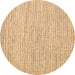 Round Abstract Brown Contemporary Rug, con1745brn