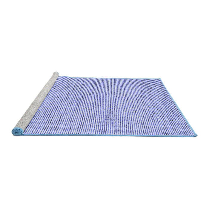 Sideview of Machine Washable Abstract Blue Contemporary Rug, wshcon1745blu