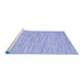 Sideview of Machine Washable Abstract Blue Contemporary Rug, wshcon1745blu