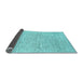 Sideview of Abstract Light Blue Contemporary Rug, con1746lblu