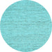 Round Abstract Light Blue Contemporary Rug, con1746lblu