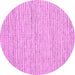 Round Machine Washable Abstract Pink Contemporary Rug, wshcon1746pnk