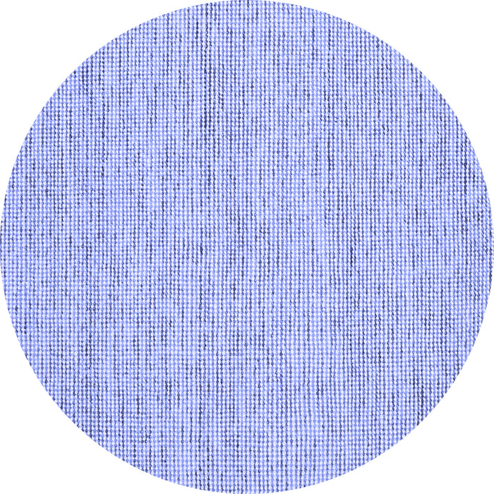Round Abstract Blue Contemporary Rug, con1746blu