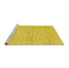 Sideview of Machine Washable Abstract Yellow Contemporary Rug, wshcon1746yw