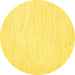 Round Solid Yellow Modern Rug, con1747yw