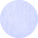 Round Solid Blue Modern Rug, con1747blu