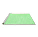 Sideview of Machine Washable Solid Emerald Green Modern Area Rugs, wshcon1747emgrn