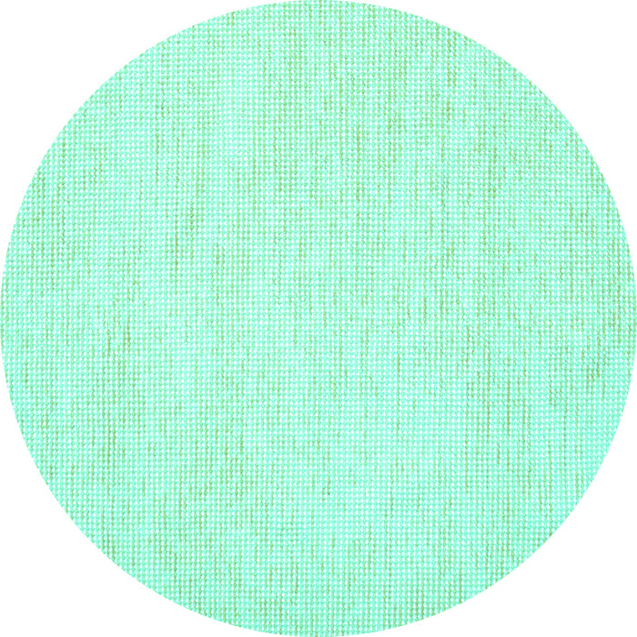 Round Solid Turquoise Modern Rug, con1747turq