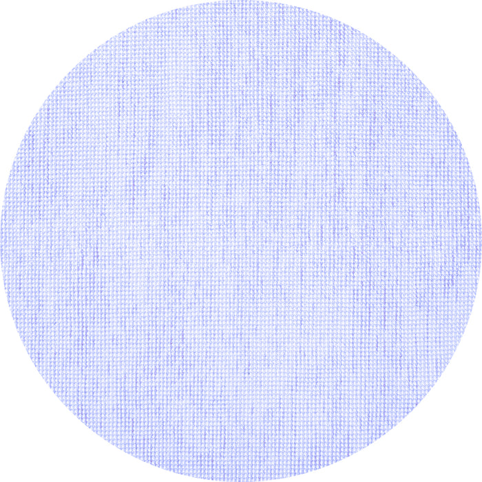 Round Machine Washable Solid Blue Modern Rug, wshcon1747blu