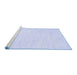 Sideview of Machine Washable Solid Blue Modern Rug, wshcon1747blu