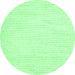 Round Solid Emerald Green Modern Rug, con1747emgrn