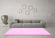 Machine Washable Solid Pink Modern Rug in a Living Room, wshcon1747pnk