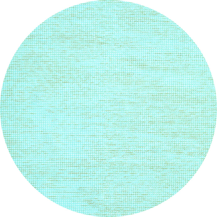Round Machine Washable Solid Light Blue Modern Rug, wshcon1747lblu