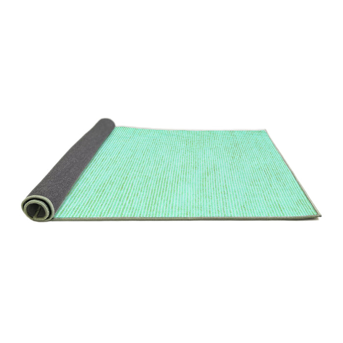 Sideview of Solid Turquoise Modern Rug, con1747turq