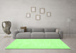 Machine Washable Solid Green Modern Area Rugs in a Living Room,, wshcon1747grn