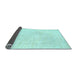 Sideview of Solid Light Blue Modern Rug, con1747lblu