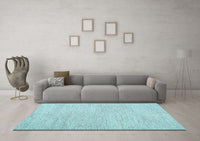 Machine Washable Abstract Light Blue Contemporary Rug, wshcon1748lblu