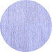 Round Abstract Blue Contemporary Rug, con1748blu