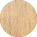 Round Abstract Brown Contemporary Rug, con1748brn