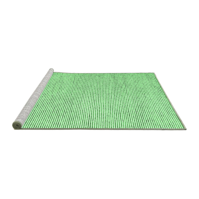 Sideview of Machine Washable Abstract Emerald Green Contemporary Area Rugs, wshcon1748emgrn
