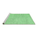 Sideview of Machine Washable Abstract Emerald Green Contemporary Area Rugs, wshcon1748emgrn